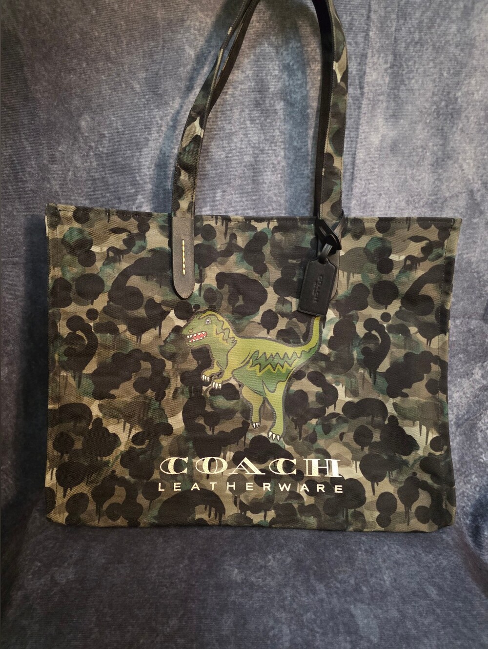 COACH Tote With Camo Print And Rexy
